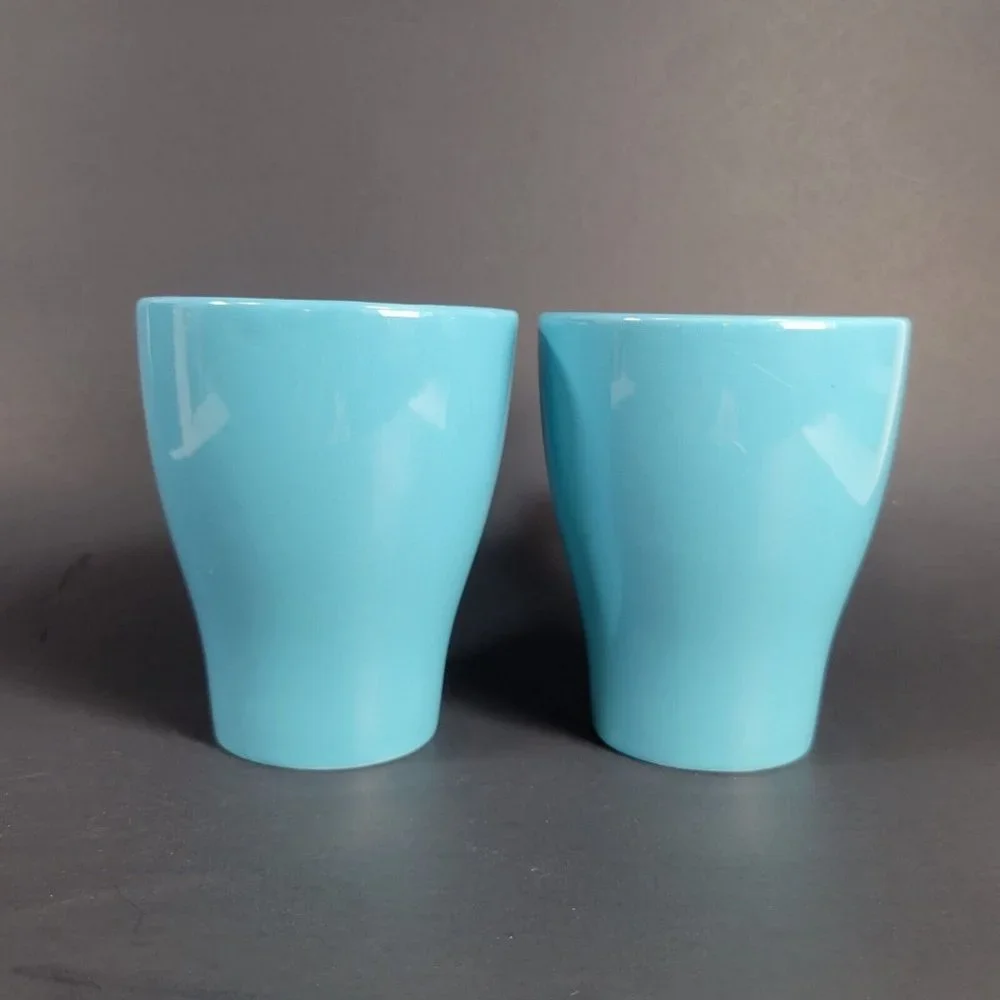 2 IKEA Fargrik Mug Turquoise Blue Green Coffee Tea Mug #21533